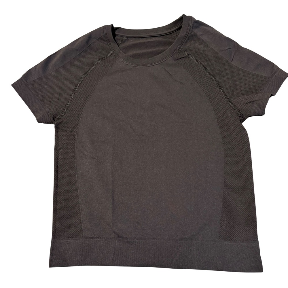 Sweaty Betty Athlete Workout Top Womens XS Black Short Sleeve Seamless SB8996